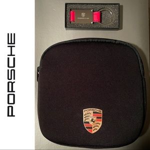 *Brand New* PORSCHE Design Toiletry Travel Storage Pouch + Key chain ring